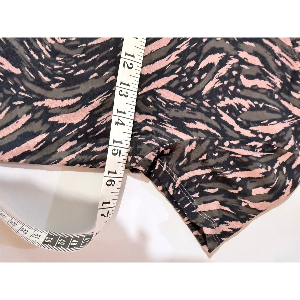 Athleta Pink Grey Abstract Zebra Print Cotton Crewneck T-Shirt XXS RN 54023 - Picture 7 of 7